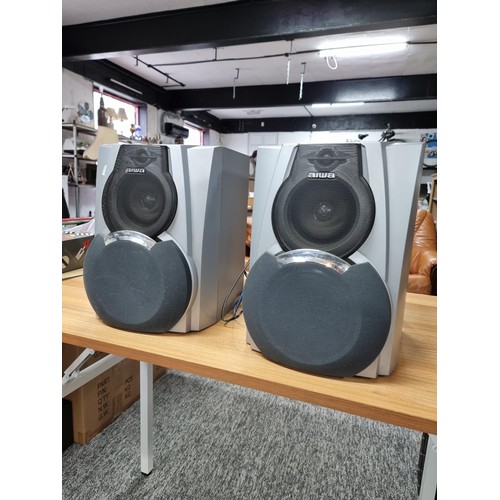 253 - A pair aiwa hi fi speakers model SX-WNSZ50, in clean condition.