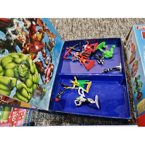 260 - A quantity of 11 various board games to include Marvel Avengers, My busy book with figures, guess wh... 