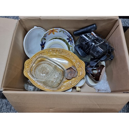 263 - A large job lot of 5 boxes of odds, including collectable china, a large quantity of Royal Doulton, ... 