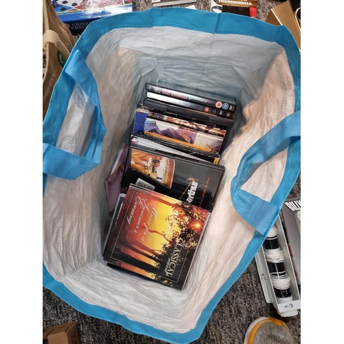 265 - 2 bags of mostly DVD's and DVD box sets along with a quantity of odds to include many box sets of CS... 