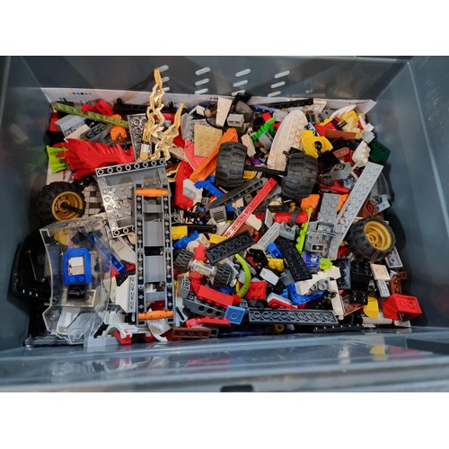 267 - A large job lot of 4 boxes of Lego, 3 of the boxes all contain genuine Lego some which are already m... 