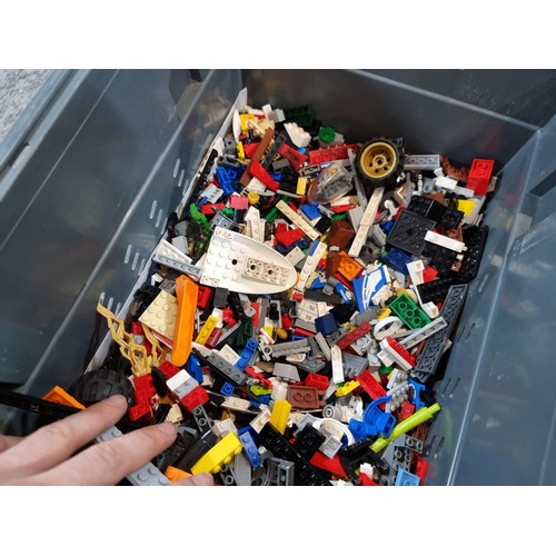 267 - A large job lot of 4 boxes of Lego, 3 of the boxes all contain genuine Lego some which are already m... 