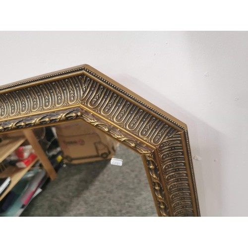 5 - Large Gilt framed mirror in good order height 74cm high 105cm wide