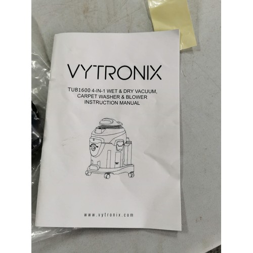 19 - Vytronix  TUB 1600 4 in 1 wet and dry vacuum cleaner complete with accessories in as new condition