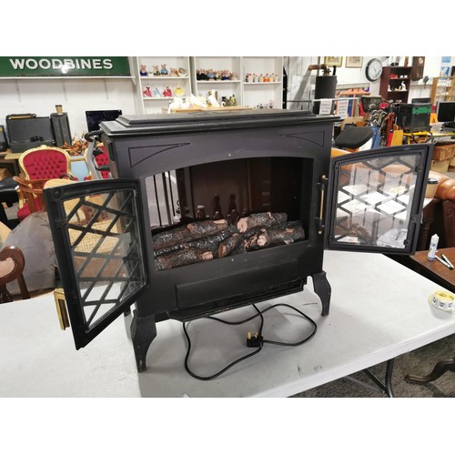 46 - An Electric double door electric fire by Burley Model number 128, 2000w 67cm high  64cm wide, 31cm d... 