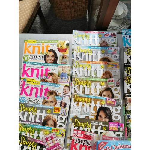 50 - Large quantity of approx 50 knitting magazines inc Simply Knit and Knit Now etc some have their orig... 