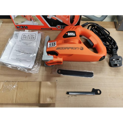 115 - Challenge 350w jigsaw (refurbished), model SS20C and a Black & Decker 400 reciprocating saw (little ... 