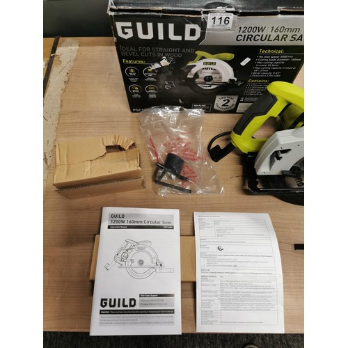 116 - Guild 750w hammer drill with a Guild 1200w, 160mm circular saw.