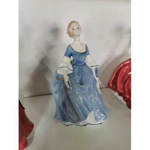 160 - Collection of 4x Royal Doulton lady figurines inc Autumn Breeze, The Last Waltz, Winsome and Hilary,... 