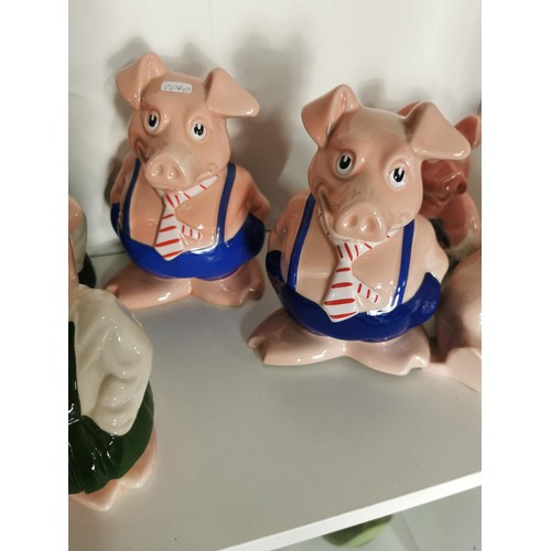 165 - Collection of 2x complete sets of Wade Natwest pigs all in good order