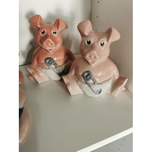 165 - Collection of 2x complete sets of Wade Natwest pigs all in good order