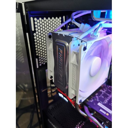 152 - Comprehensive gaming PC setup to include a custom gaming PC with RGB lighting with an EVGA 500W Powe... 