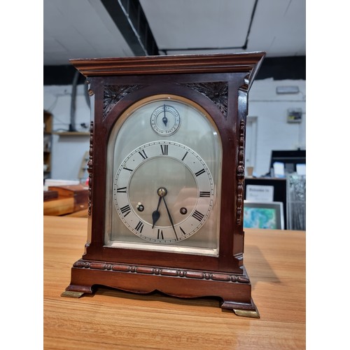 301 - An excellent quality antique solid mahogany bracket clock by James Jones Elliott the predecessor to ... 