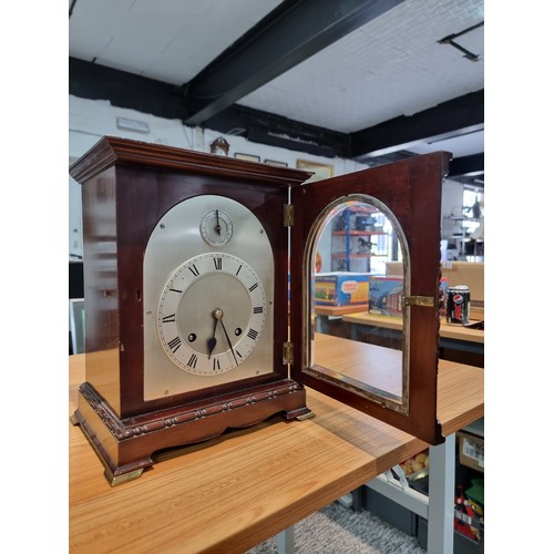 301 - An excellent quality antique solid mahogany bracket clock by James Jones Elliott the predecessor to ... 