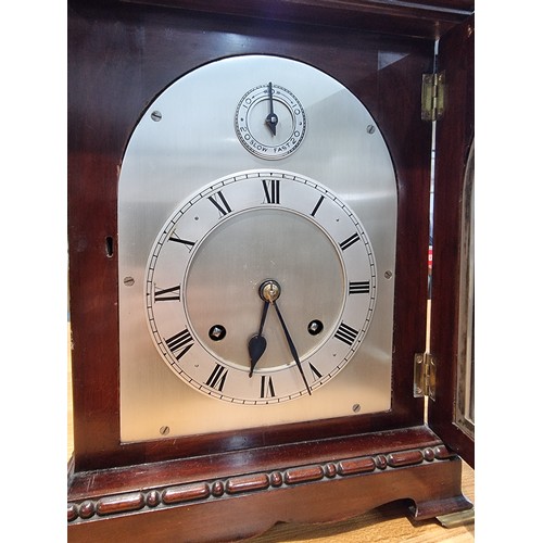 301 - An excellent quality antique solid mahogany bracket clock by James Jones Elliott the predecessor to ... 