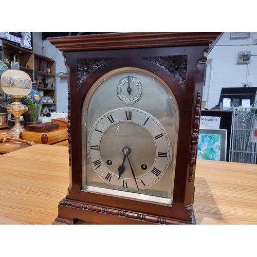 301 - An excellent quality antique solid mahogany bracket clock by James Jones Elliott the predecessor to ... 