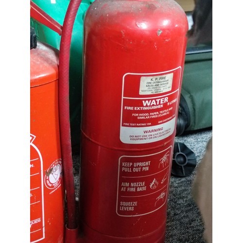 96A - Quantity of 4x fire extinguishers all for water inc a chrome extinguisher