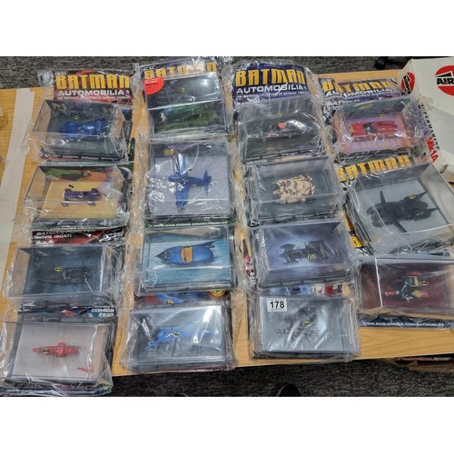 178 - A large collection of 15x Batman automobilia die-cast model cars from the Eaglemoss collection to in... 