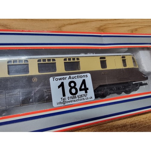 184 - A boxed Lima 205132 MWG OO gauge GWR diesel rail car no.22 GWR cream over brown, with original box, ... 