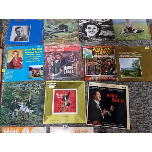 196 - A large collection of LP vinyl records and 45rpm single records, all mostly relating to local and we... 