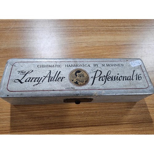 198 - A Hohner The Larry Adler Professional 16 Chromatic Harmonica, in excellent clean condition fitted in... 