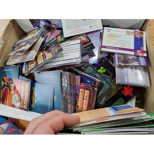 200 - A box containing a large quantity of various collectors and trading cards to include DC Overpower, D... 