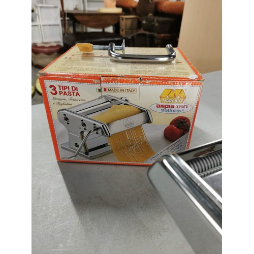 23 - Boxed as new Marcato Aiiipia 150 pasta maker in good order with 3 different pasta settings