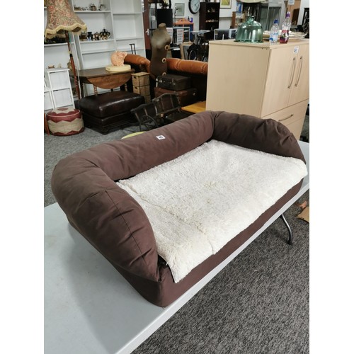 40 - Large dog bed with memory foam dog mattress super clean condition