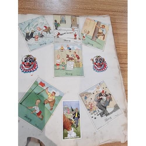 236 - A good scrap album complete to the end filled with mostly  early vintage Christmas and greeting card... 