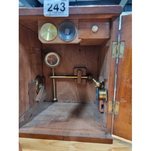 243 - A good quality cased microscope by A.Franks Manchester and Hull along with a large quantity of speci... 