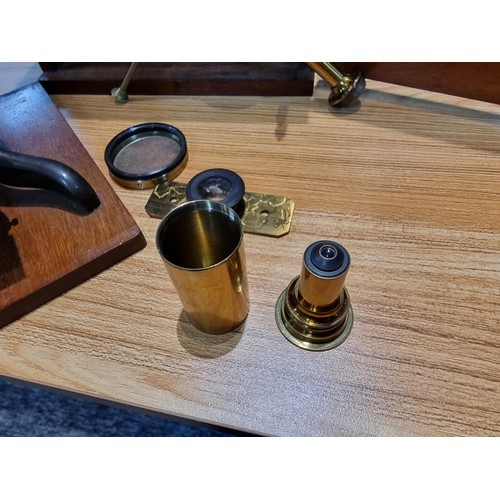 243 - A good quality cased microscope by A.Franks Manchester and Hull along with a large quantity of speci... 