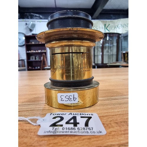 247 - A rare J.H Dalmeyer camera lens in excellent condition, and all in good order. Serial number is 6875... 