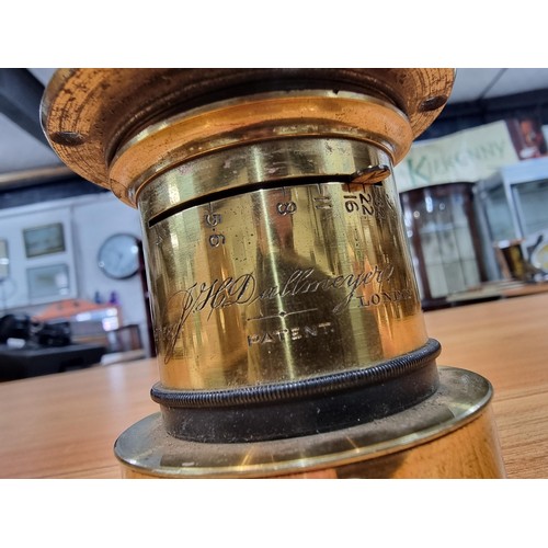 247 - A rare J.H Dalmeyer camera lens in excellent condition, and all in good order. Serial number is 6875... 