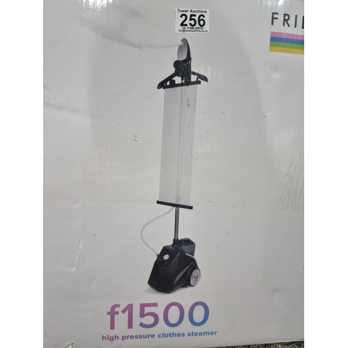 256 - A boxed high pressure clothes steamer, model F1500 by Fridja. RRP £190.