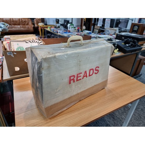 261 - A good quality Read's model 300 sewing machine complete with its foot pedal, original case, and orig... 