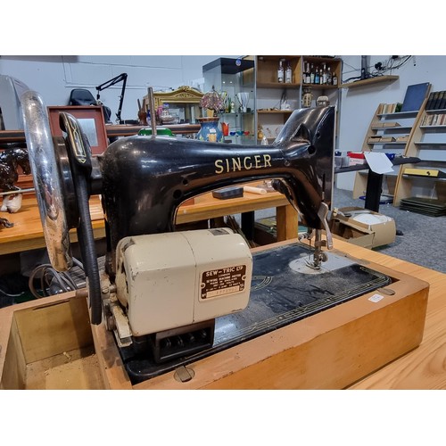 262 - A Singer 99K sewing machine with foot pedal.