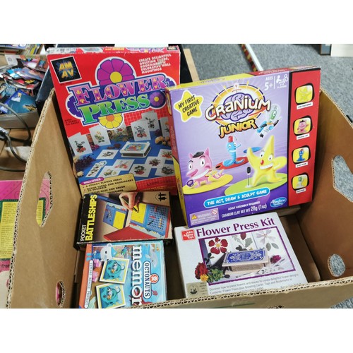 276 - Box full of vintage board games inc operation, ker plunk, Ulcers, along with jigsaw puzzles etc