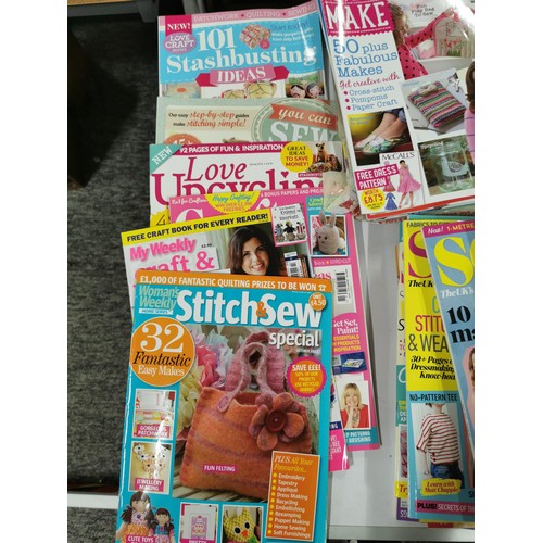 277 - 42x knitting and sewing magazines all with cover gifts 9x knit now, 6x simply knitting, 3x lets knit... 