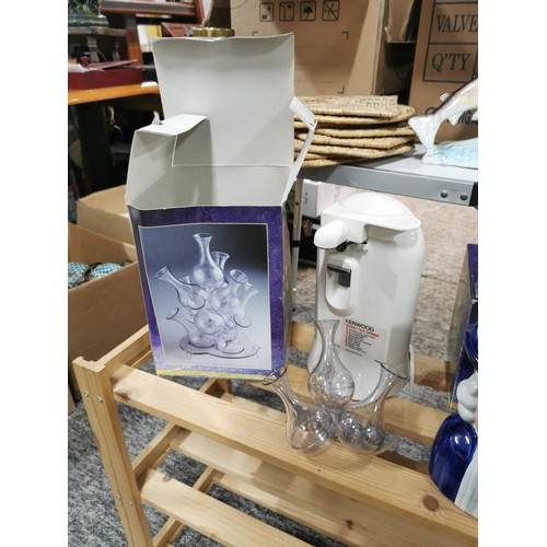 280 - 3x boxes containing a large quantity of collectables inc brass compendium, 2x boxed floral magic gla... 