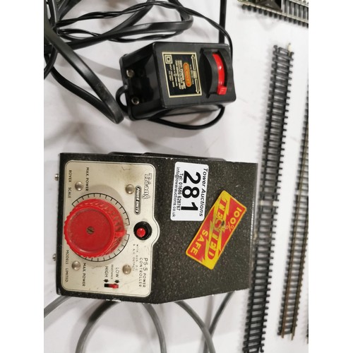 281 - Box containing a quantity of trains and accessories, inc Hornby intercity 125 x2 , intercity carriag... 