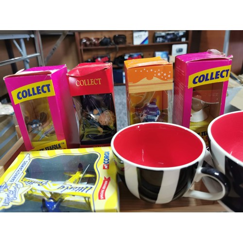 282 - 2x boxes containing a large quantity of collectables inc Whittard cup and saucer set, quantity of fi... 