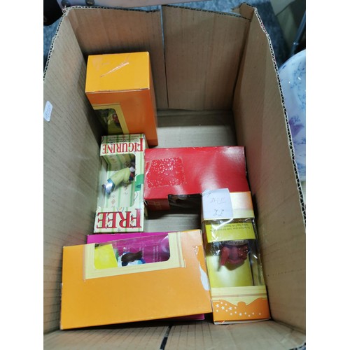 282 - 2x boxes containing a large quantity of collectables inc Whittard cup and saucer set, quantity of fi... 