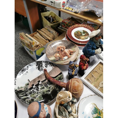 282 - 2x boxes containing a large quantity of collectables inc Whittard cup and saucer set, quantity of fi... 