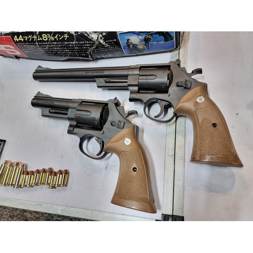 194A - Rare collectable boxed Smith & Wesson .44 magnum toy hand gun set by 'LS' along with a vintage toy L... 