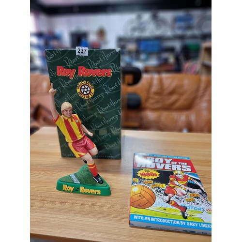 251 - A large Roy of the Rovers figurine with its original box by Robert Harrop. Marked to the base Roy of... 