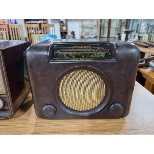 248 - 2 vintage Bakelite radios to include a Bush DAC90A and a Stella ST239U, both in good condition. Due ... 