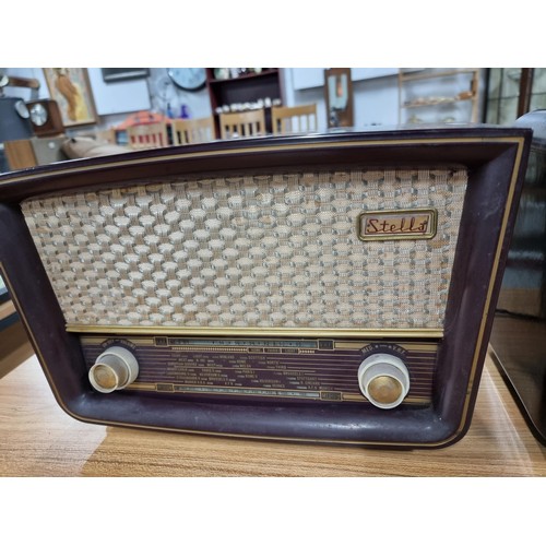 248 - 2 vintage Bakelite radios to include a Bush DAC90A and a Stella ST239U, both in good condition. Due ... 