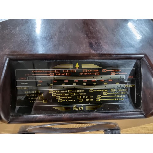 248 - 2 vintage Bakelite radios to include a Bush DAC90A and a Stella ST239U, both in good condition. Due ... 