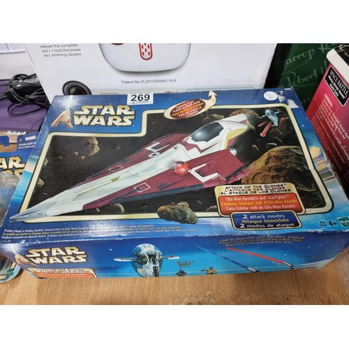 269 - A large Star Wars lot to include a quantity of Star Wars figures which includes earlier Kenner figur... 