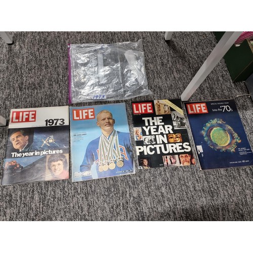 276 - A quantity of puzzles and board games along with 4x 1970's life magazines which includes 2x 2000 pie... 